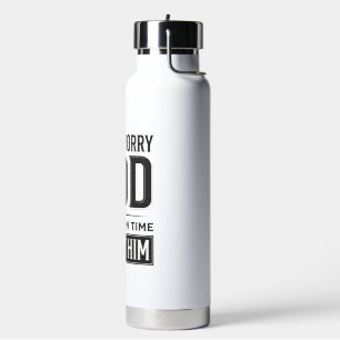 God Is Altijd Op Tijd Christelijke Typografie Desi Waterfles