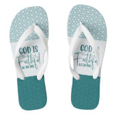 God is altijd trouw aan volwassen Teenslippers (Voetbed)