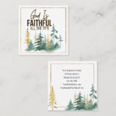 God is altijd trouw vierkante visitekaartje (Voorkant / Achterkant)