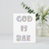 god is bae briefkaart (Staand voorkant)