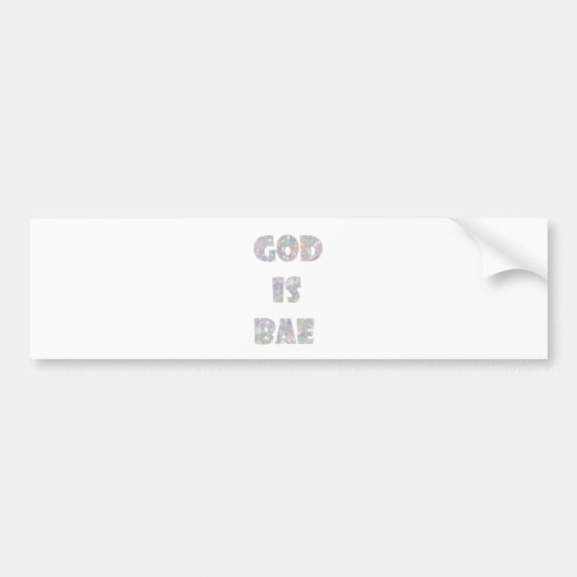 god is bae bumpersticker (Voorkant)