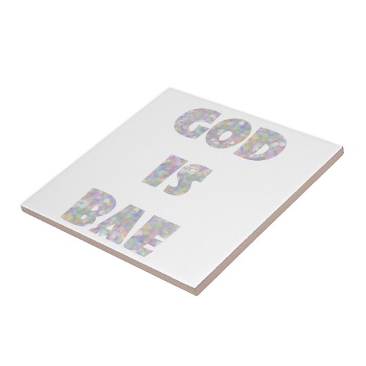 god is bae tegeltje (Zijkant)