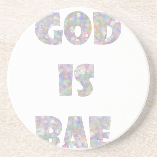 god is bae zandsteen onderzetter (Voorkant)