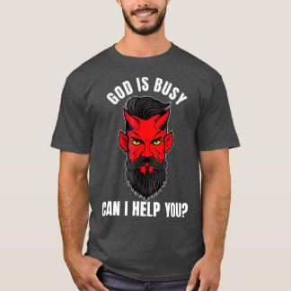 God is Bezet Kan ik je helpen koele priester T-shirt