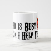 God is Bezig. Kan ik je helpen? Grote Koffiekop (Voorkant)