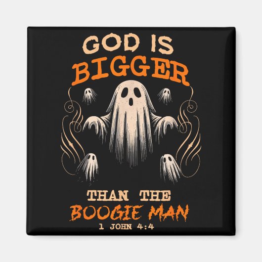 God Is Bigger Soky Season Christian Funny Hallowee Magneet (Voorkant)