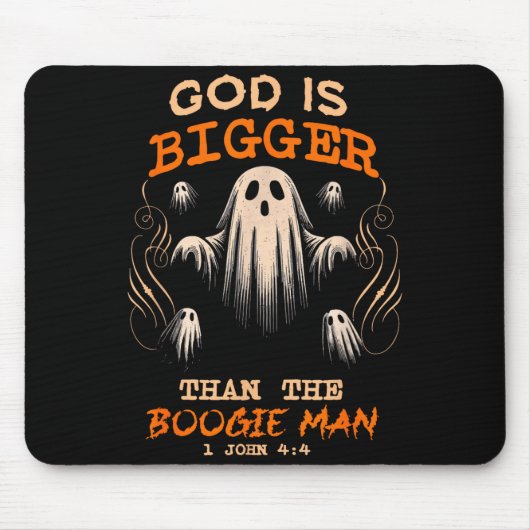 God Is Bigger Soky Season Christian Funny Hallowee Muismat (Voorkant)