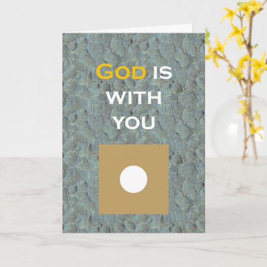 God is bij jou. kaart (Gele Bloem)