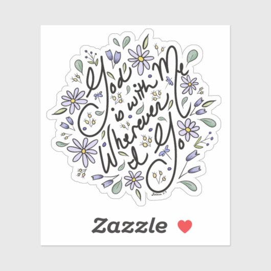 God is bij mij Sticker (Vel)