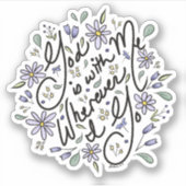 God is bij mij Sticker (Voorkant)