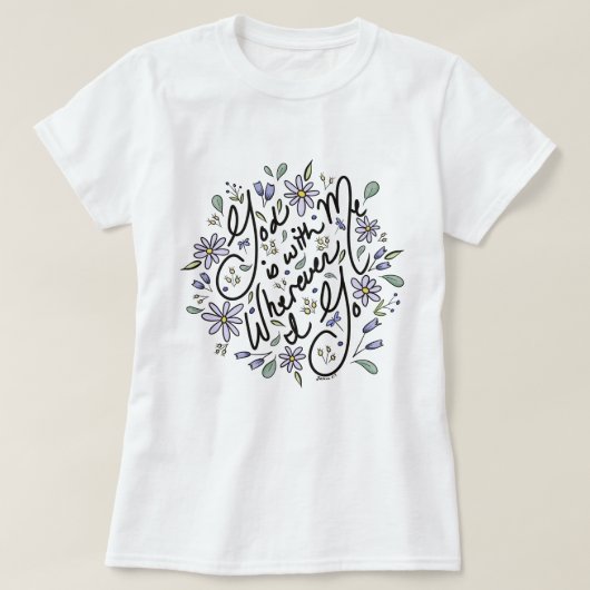 God is bij mij T-shirt (Design voorkant)