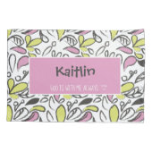 God is bij mij Whimsical Flower Girls Kussensloop (Achterkant)