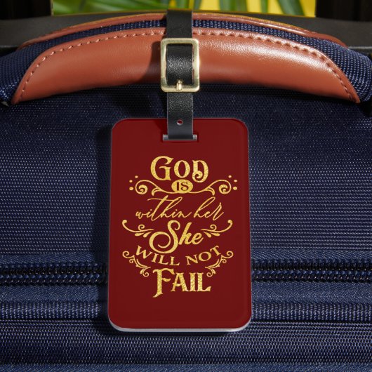 God is binnen haar bagagelabel (Voorkant Insitu 2)