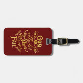 God is binnen haar bagagelabel (Voorkant horizontaal)