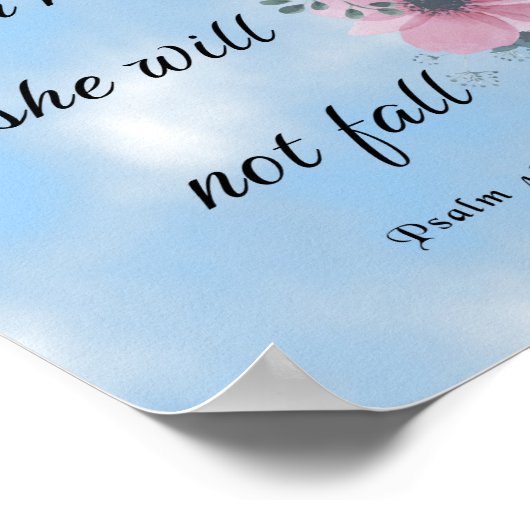 God is binnen haar, bijbelverse, psalm 46 5 poster (Hoek)