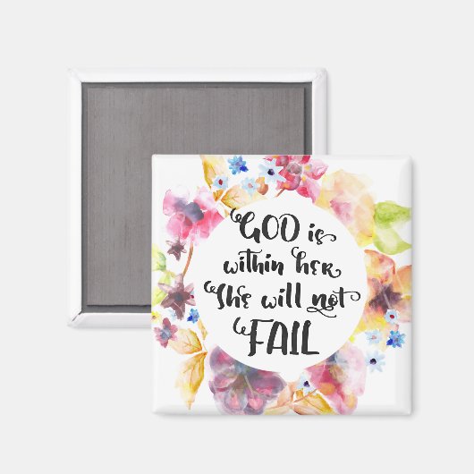 God is binnen haar dat ze geen kunstdrukken zal mi magneet (Voorkant / Achterkant)