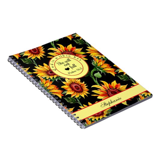 God is binnen haar dat ze geen zonnebloem zal Herf Notitieboek (Rechterzijde)