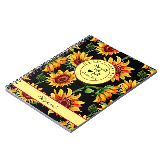 God is binnen haar dat ze geen zonnebloem zal Herf Notitieboek (Linkerzijde)