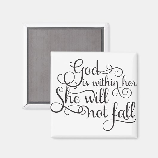 God is binnen haar dat ze niet zal Herfsten Magneet (Voorkant / Achterkant)