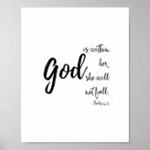 God is binnen haar dat ze niet zal Herfsten, psalm Poster (Voorkant)