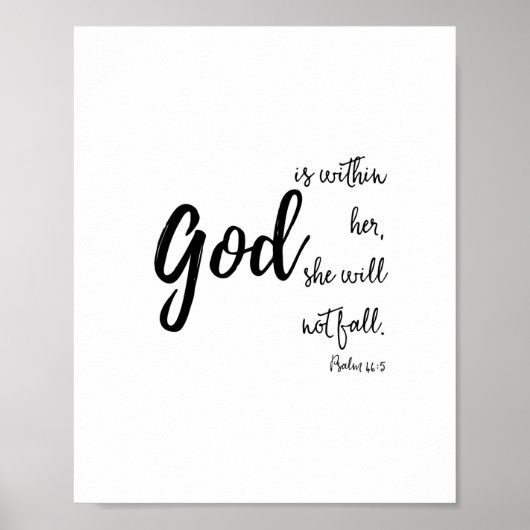 God is binnen haar dat ze niet zal Herfsten, psalm Poster (Voorkant)