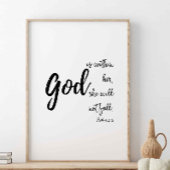 God is binnen haar dat ze niet zal Herfsten, psalm Poster