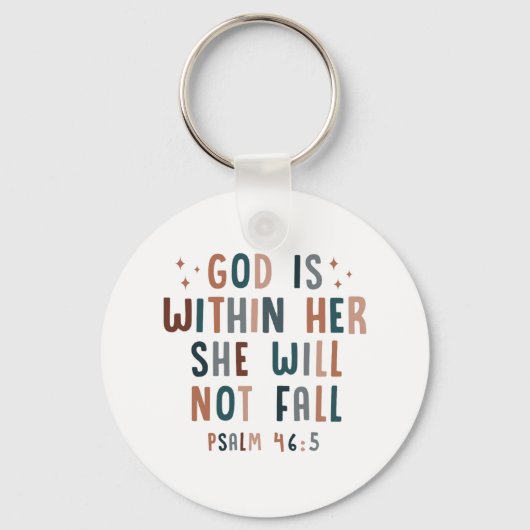 God is binnen haar dat ze niet zal Herfsten Sleutelhanger (Voorkant)