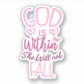 God is binnen haar dat ze niet zal Herfsten Sticker (Voorkant)