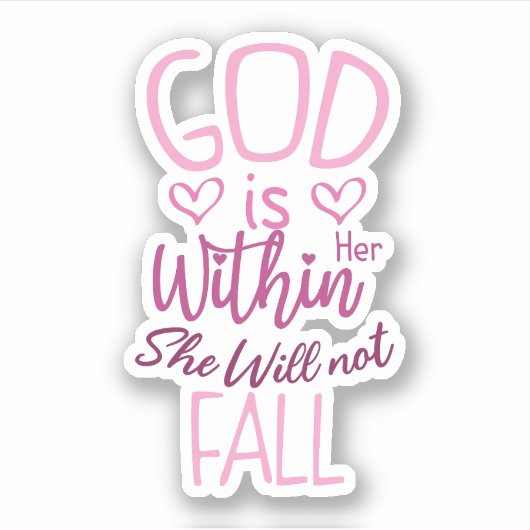 God is binnen haar dat ze niet zal Herfsten Sticker (Voorkant)