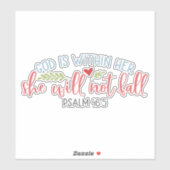 God is binnen haar dat ze niet zal Herfsten Sticker (Vel)