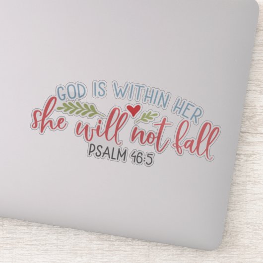 God is binnen haar dat ze niet zal Herfsten Sticker (Detail)