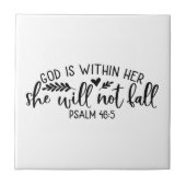 God is binnen haar dat ze niet zal Herfsten Tegeltje (Voorkant)