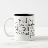 God is binnen haar dat ze niet zal Herfsten Tweekleurige Koffiemok (Links)