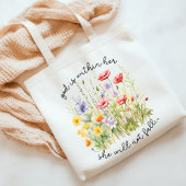 God is binnen haar esthetische Christelijke vrouwe Tote Bag