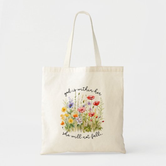 God is binnen haar esthetische Christelijke vrouwe Tote Bag (Voorkant)