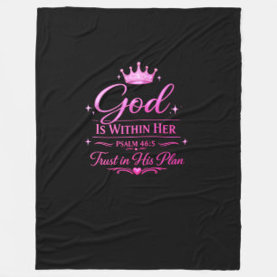 God is binnen Haar Fleece Deken