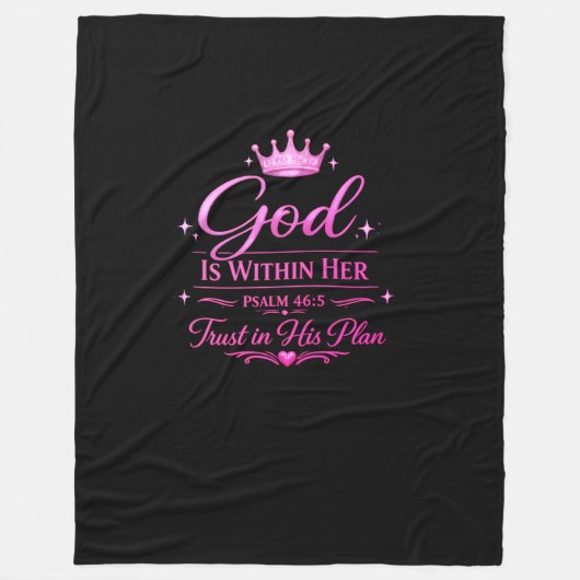 God is binnen Haar Fleece Deken (Voorkant)