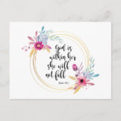 God is binnen haar psalm 46:5 briefkaart (Voorkant)