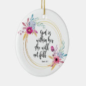 God is binnen haar psalm 46:5 keramisch ornament (Rechts)