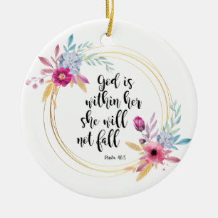 God is binnen haar psalm 46:5 keramisch ornament