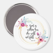 God is binnen haar psalm 46:5 magneet (Voorkant / Achterkant)