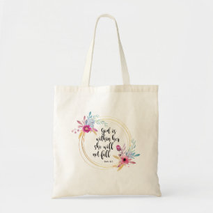 God is binnen haar psalm 46:5 tote bag