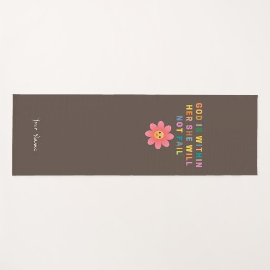 GOD IS BINNEN HAAR ZE ZAL NIET KINDEREN YOGAMAT (Voorkant (horizontaal))