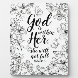 God is binnen haar zij zal geen Herfst Psalm 46:5 Fotoplaat