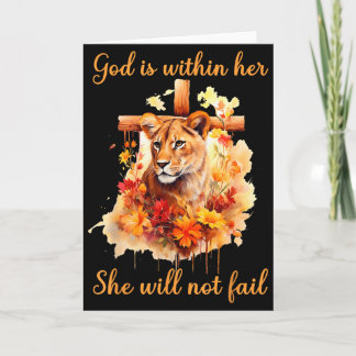 God Is Binnen Haar Zij Zal Niet Falen Leeuwin Krui Kaart