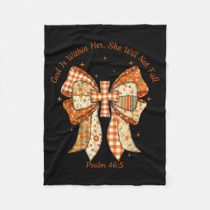 God Is Binnen Haar Zij Zal Niet Vallen Psalm 46_5 Fleece Deken