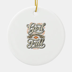 God Is Binnen Haar Zij Zal Niet Vallen Vintage T-s Keramisch Ornament