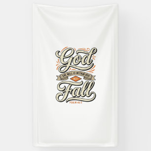 God Is Binnen Haar Zij Zal Niet Vallen Vintage T-s Spandoek