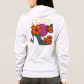 God is binnen in haar hoodie (Achterkant)
