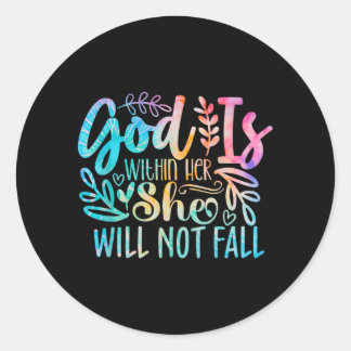 God Is Binnen Niet Bijbelvers Citaat Religieus Ronde Sticker